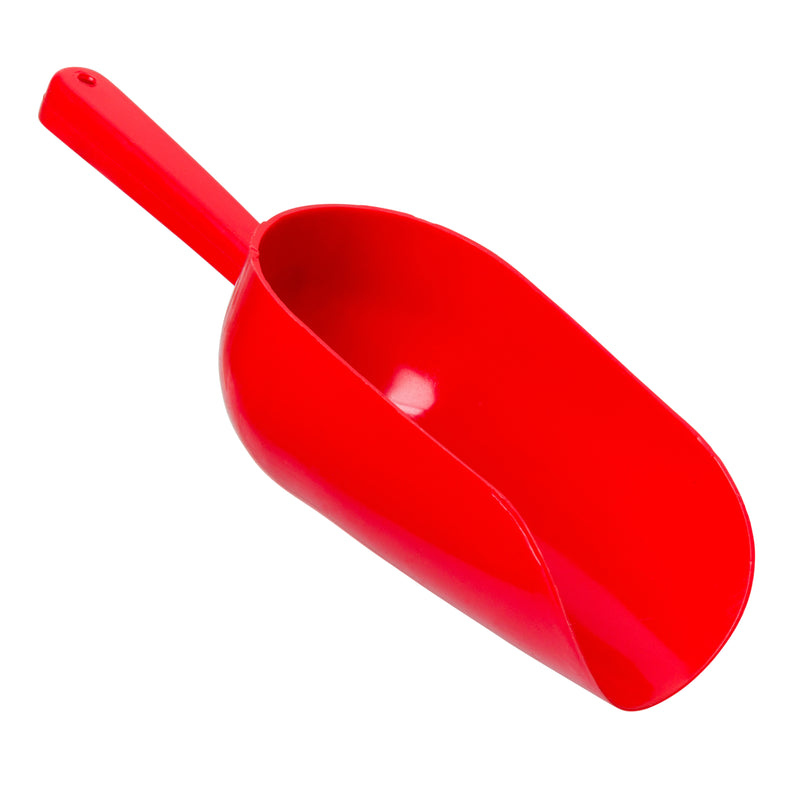RED PLASTIC POPCORN SCOOP