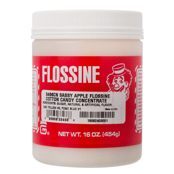 SASSY GREEN APPLE FLOSSINE 1lb TIN