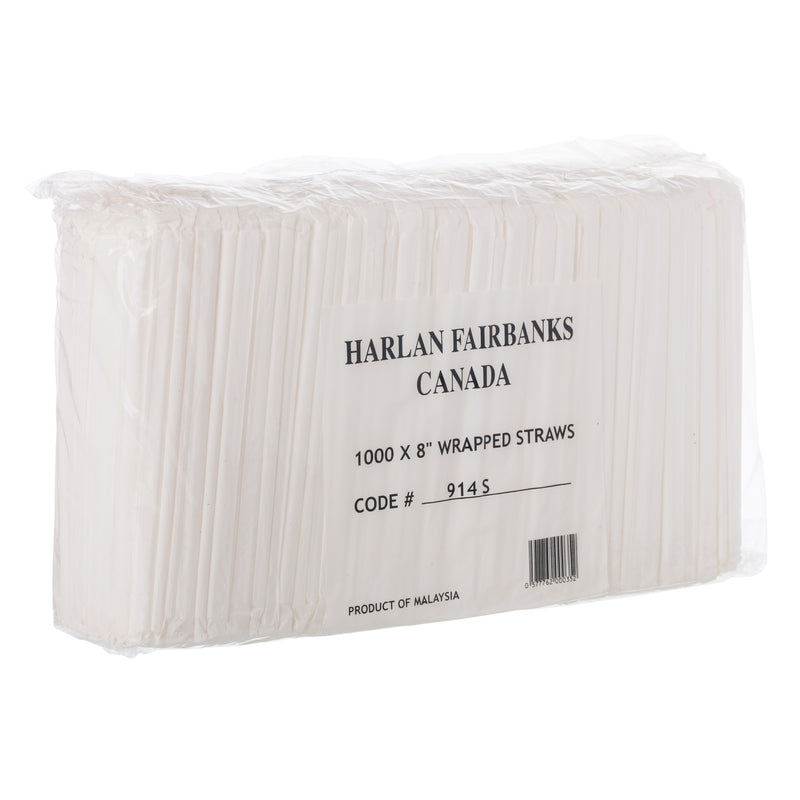 8 INCH WRAPPED STRAWS 1000/BAG