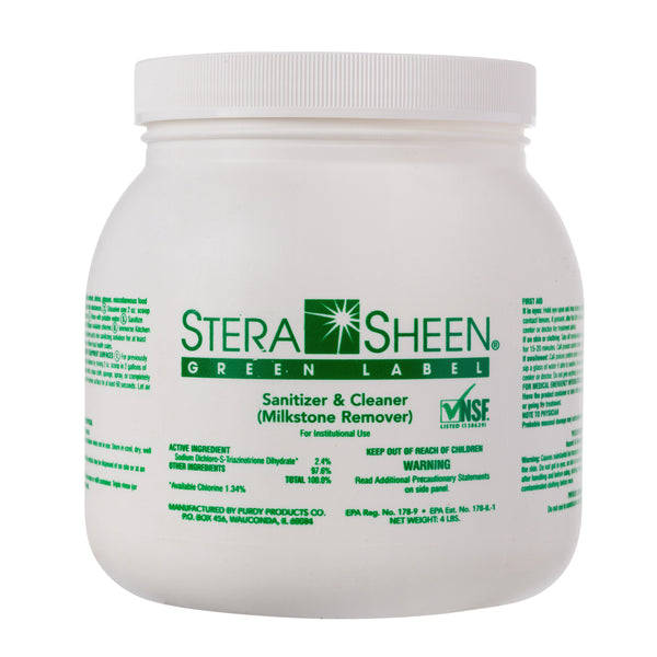 STERA SHEEN SANITIZER - 4 LBS FOR SOFT SERVE & SLUSH EQT